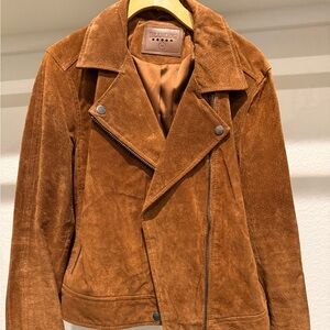 Blank NYC Brown Suede Leather Jacket
